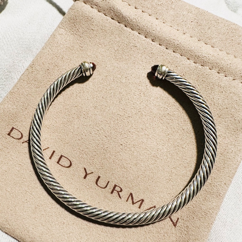 David Yurman Cable Classic Bracelet Garnet